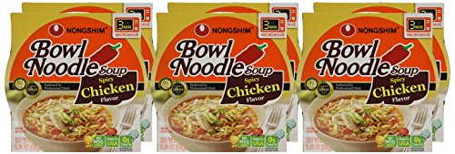 Spicy Chicken Noodle Soup Bowl Soup Mix, 6 Pack