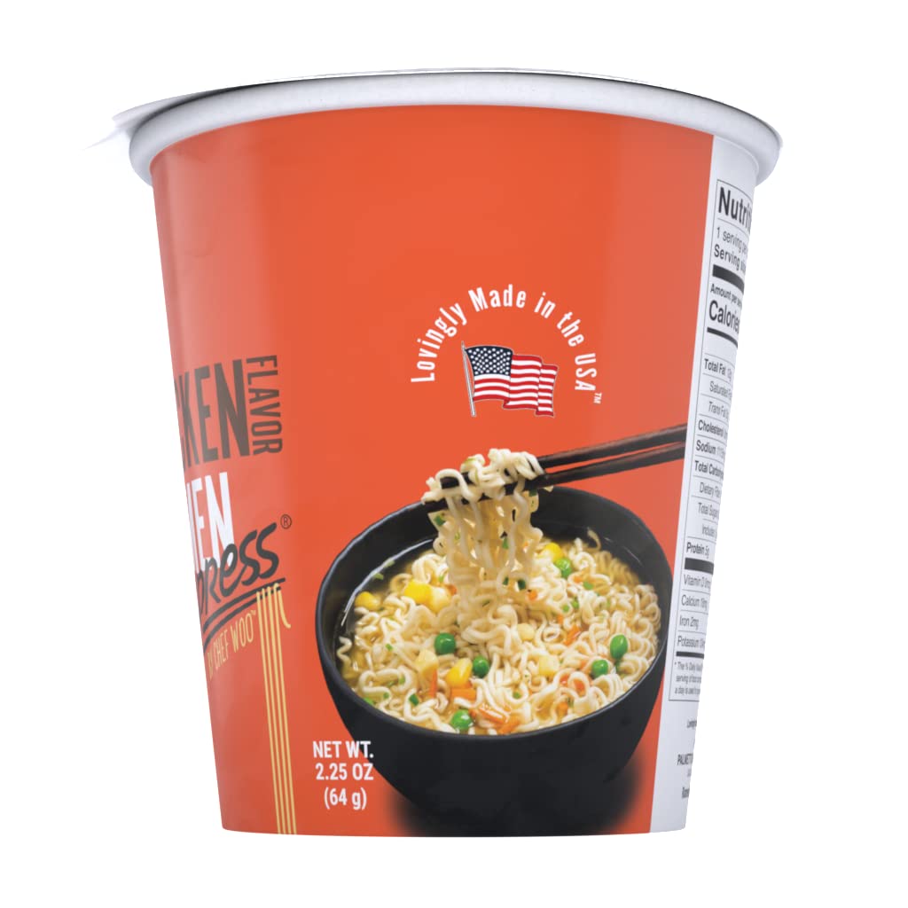 Chicken Flavor Ramen Cup Noodle, 2.25 Oz Each (Pack Of 12)