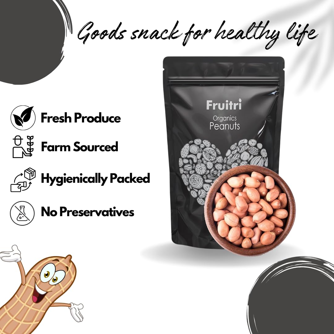 Organic Raw Peanuts Moongfali Dana (500g)