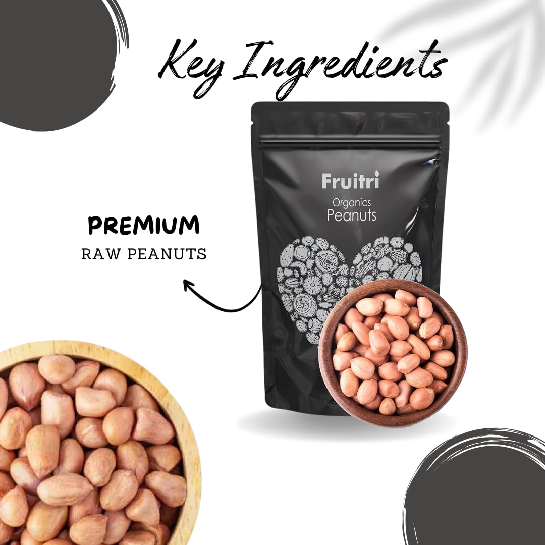 Organic Raw Peanuts Moongfali Dana (500g)