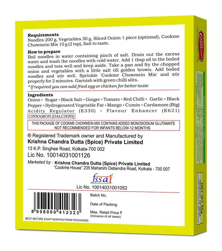 Cookme Chowmein Masala Powder 100g (2 Pkt of 50g each)