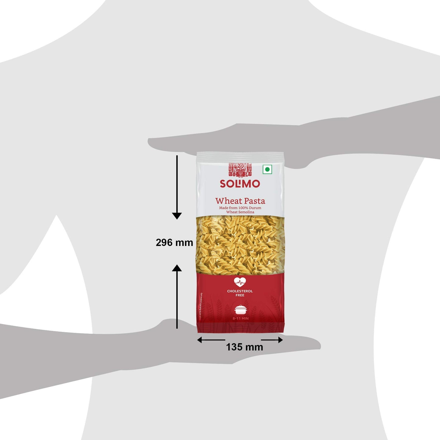 Amazon Brand - Solimo Durum Wheat Fusilli Pasta| 500 g Pack of 2