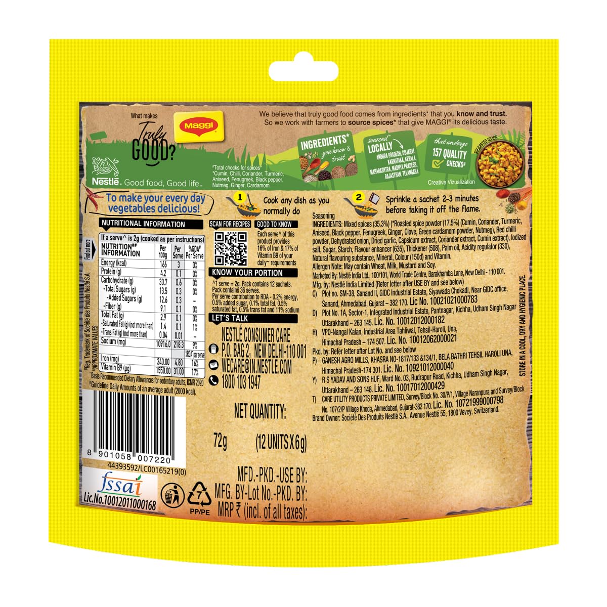 Masala-Ae-Magic Vegetable Masala, All In One Powder