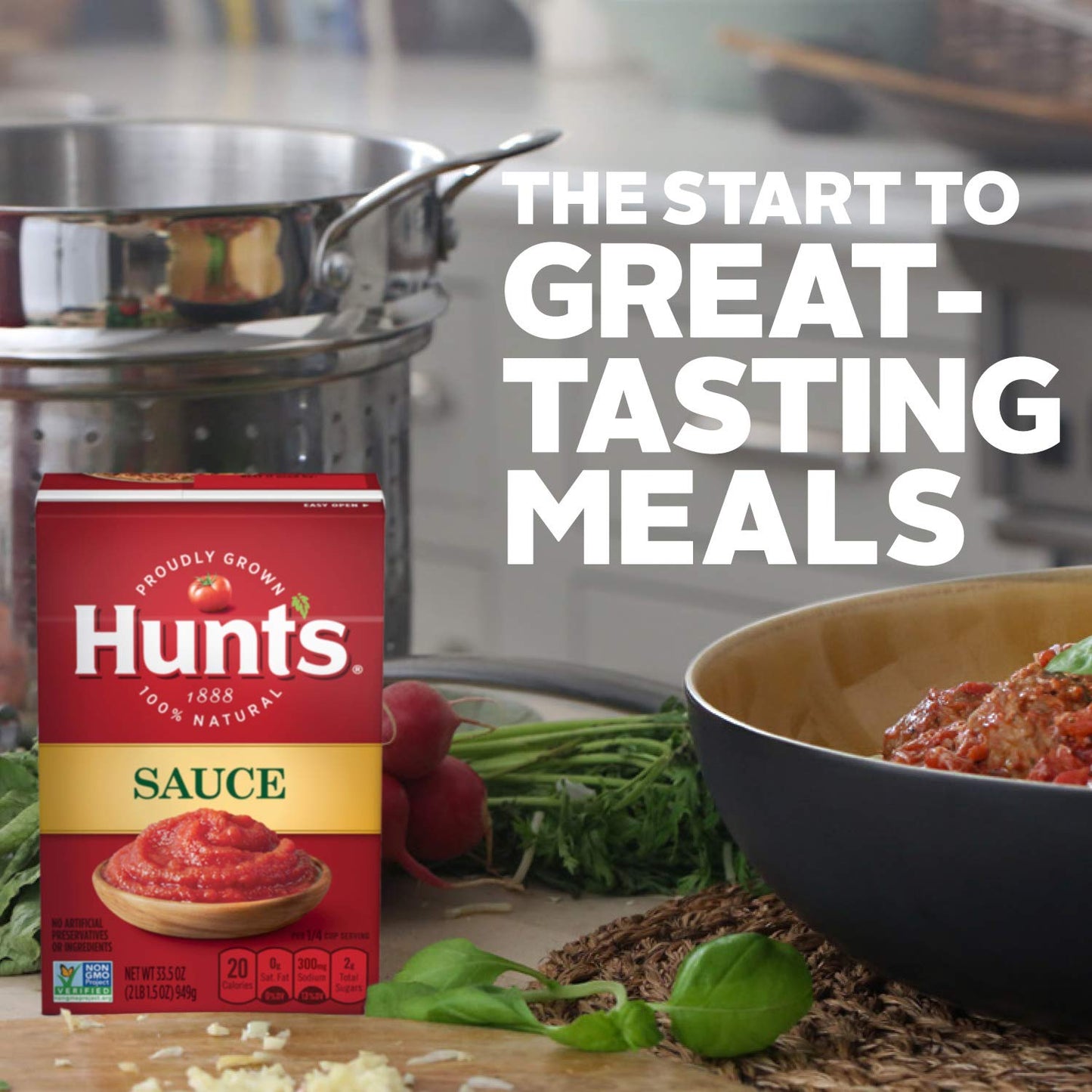 Hunt's Tomato Sauce, 33.5 oz, 6 Pack