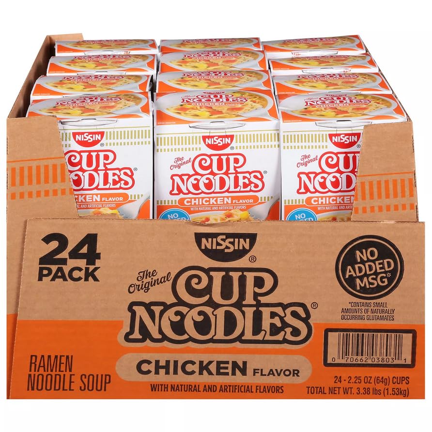 Cup Noodles Ramen Noodle Soup, Chicken Flavor 2.25 Ounce (Pack of 24)