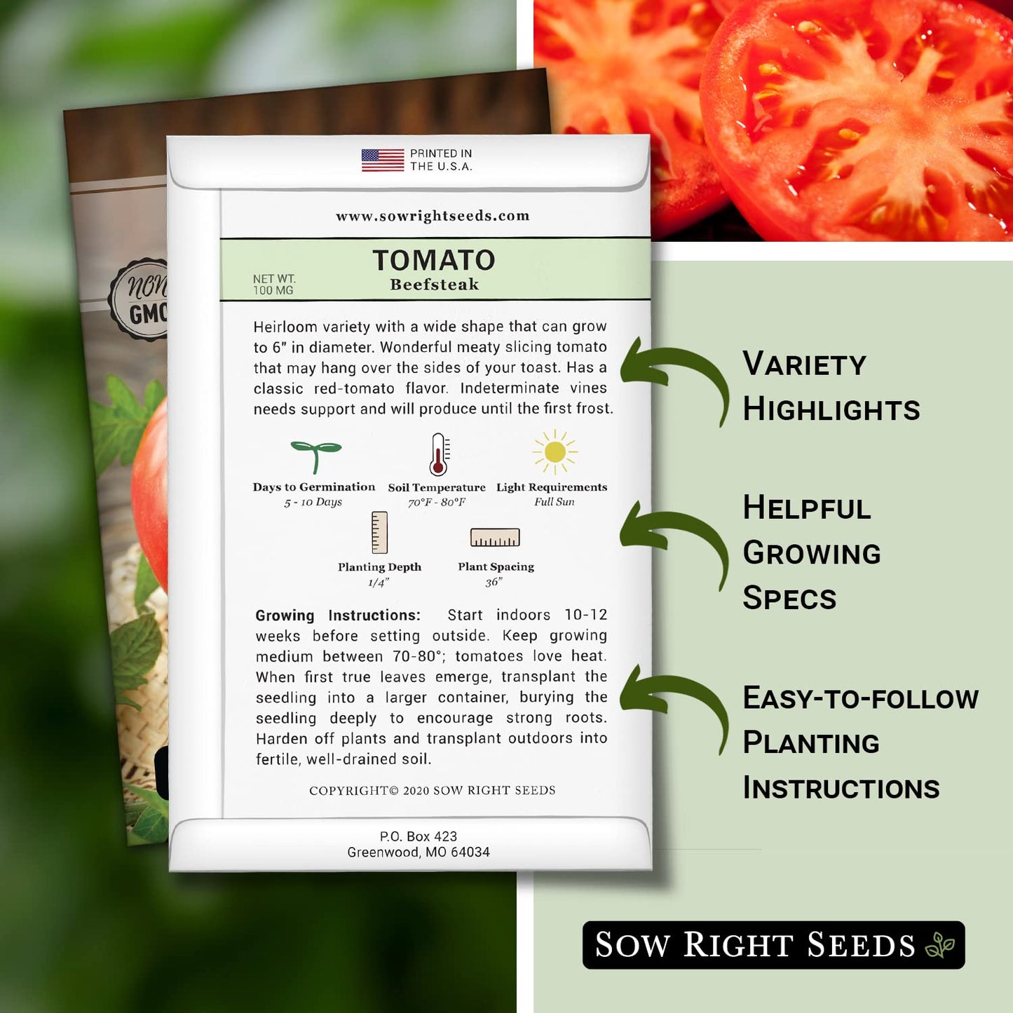 Sow Right Seeds Beefsteak Tomato Seeds for Planting