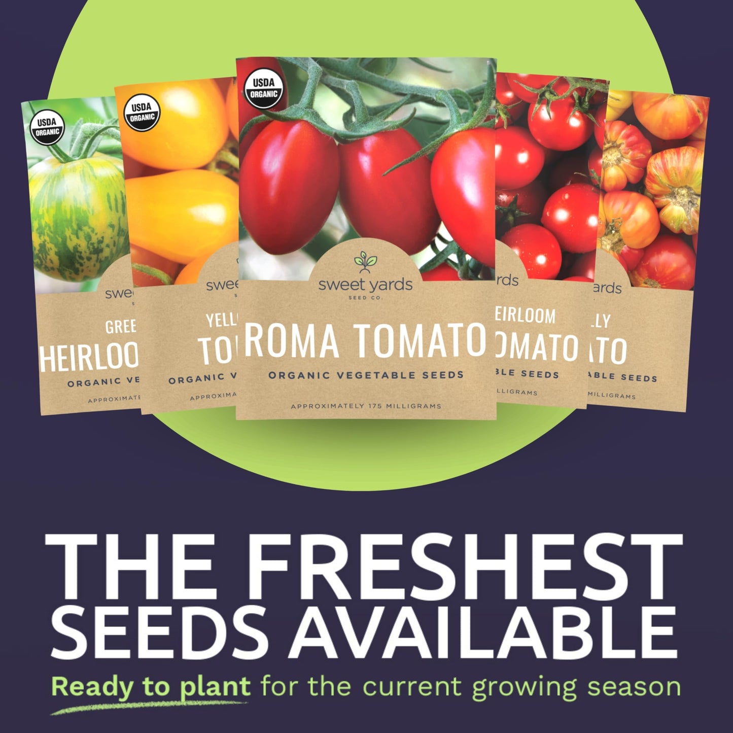 Organic Tomato Seeds Variety Pack - 10 Individual Packs