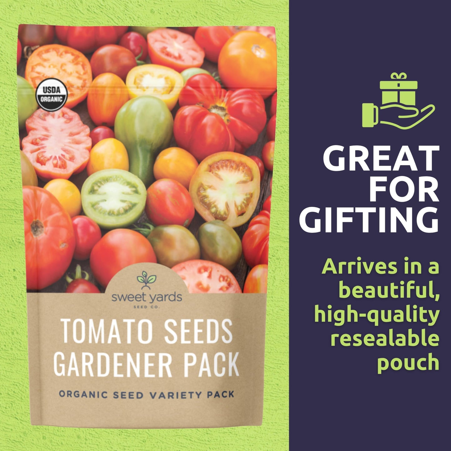 Organic Tomato Seeds Variety Pack - 10 Individual Packs