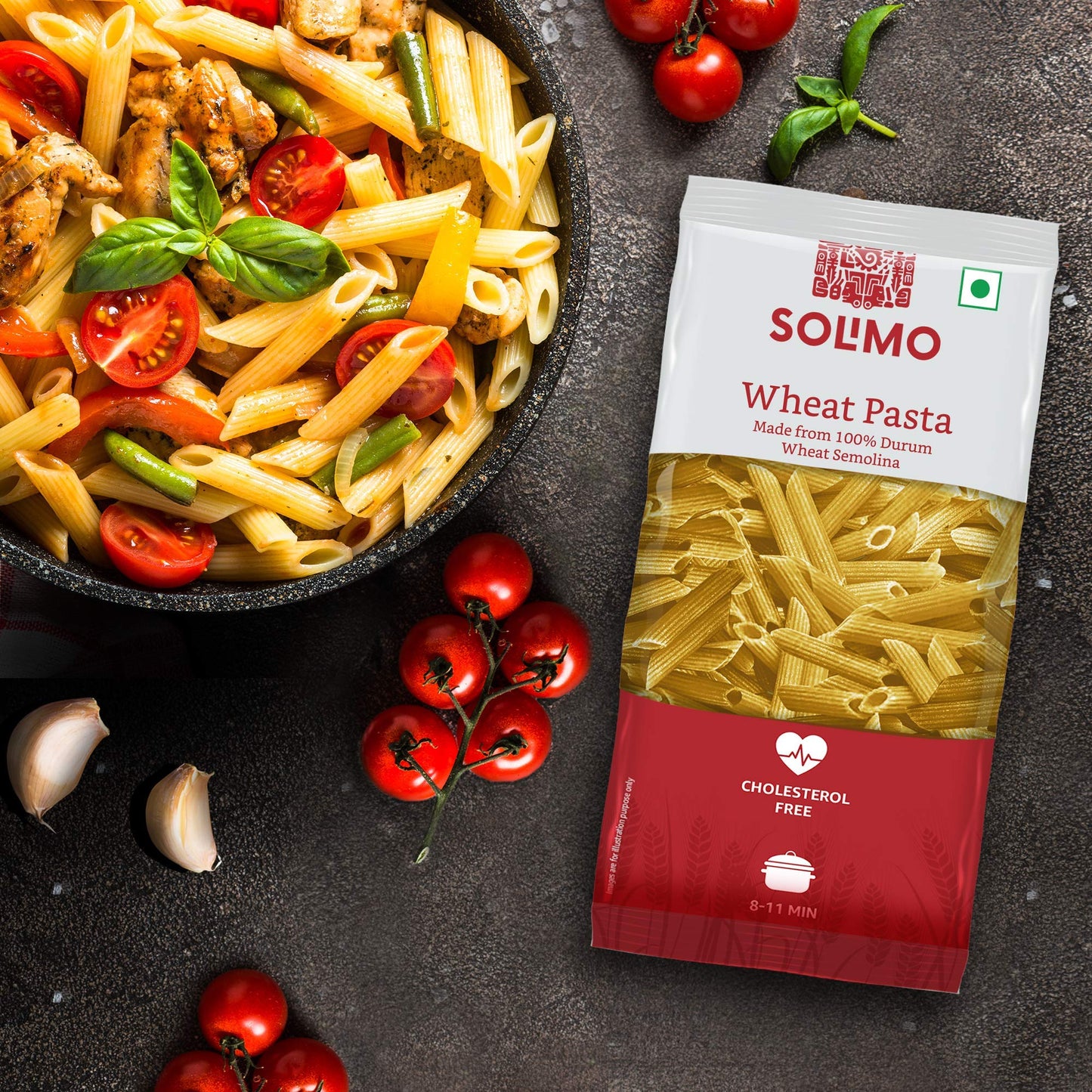 Solimo Durum Wheat Penne Pasta 500 g Pack of 2