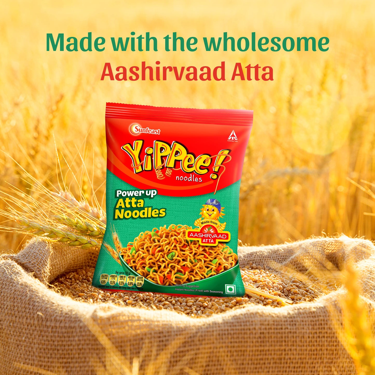 Power Up Atta Noodles Made with Aashirvaad Atta