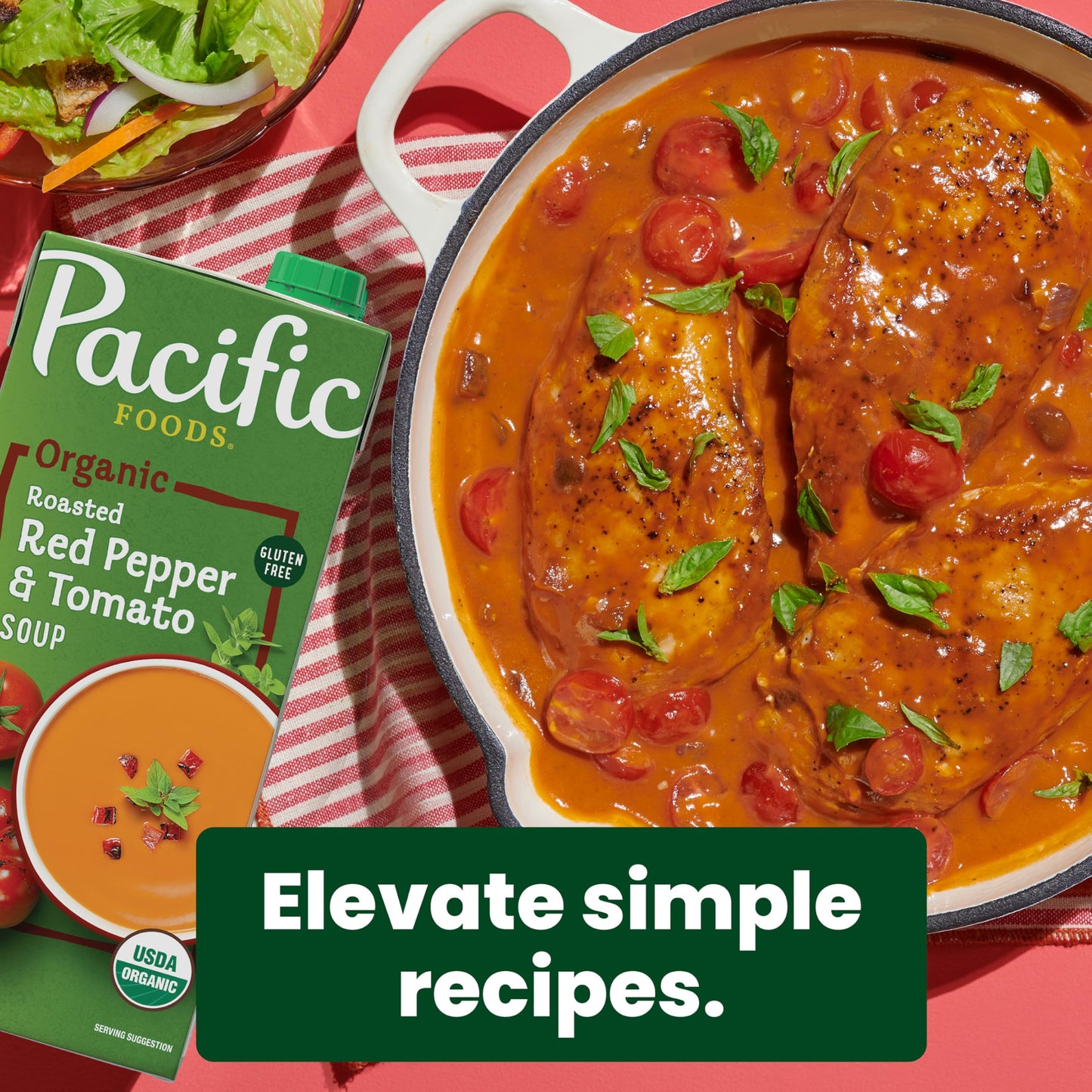Pacific Foods Organic Roasted Red Pepper and Tomato Soup, 32 fl oz Carton