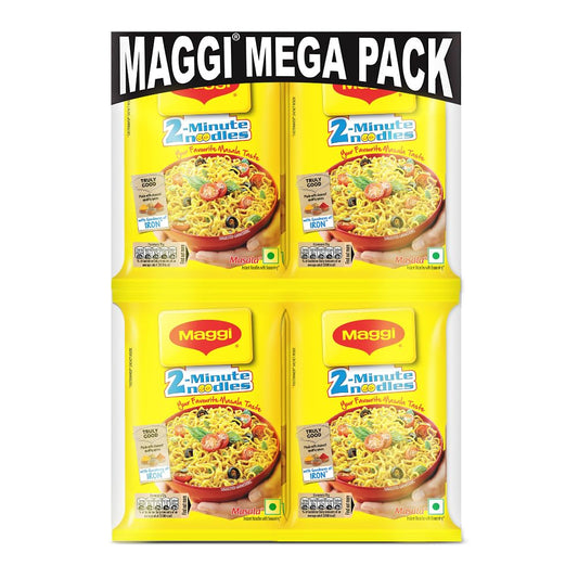 MAGGI 2-Minute Instant Noodles, Masala Noodles With Goodness Of Iron, Made With Choicest Quality Spices, Favourite Masala Taste, 70G ( Pack Of 12 ), 840 Gram
