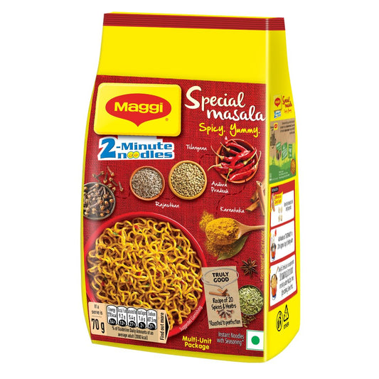 Minute Vegetarian Special Masala, Instant Noodles, Pack of 12, 840g