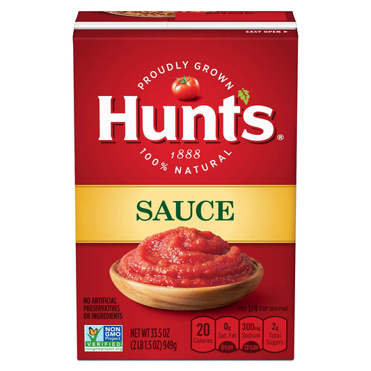 Hunt's Tomato Sauce, 33.5 oz, 6 Pack