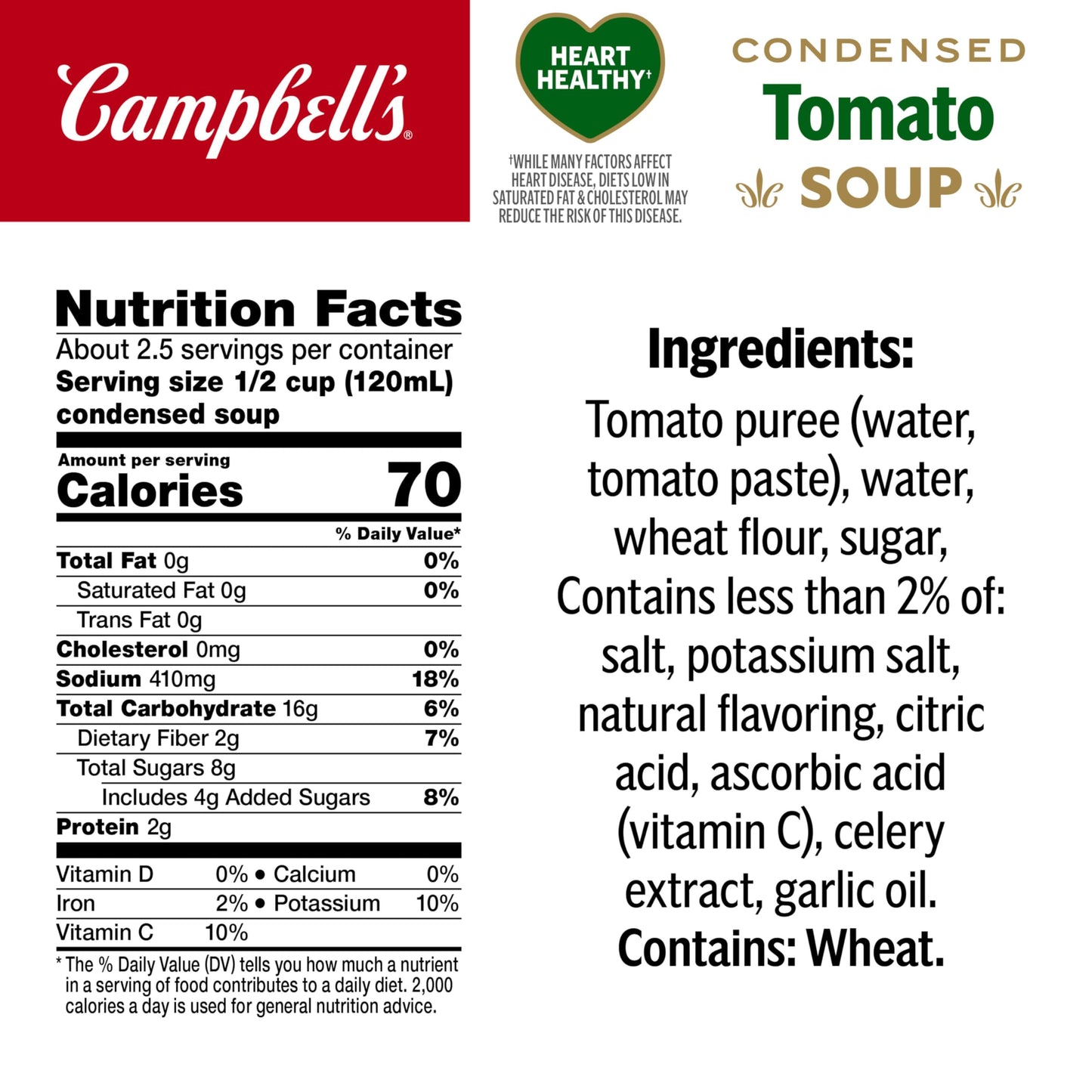 Condensed Heart Healthy Tomato Soup