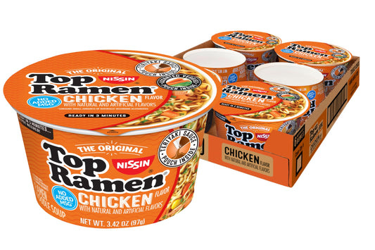 Top Ramen Bowl Ramen Noodle Chicken 3.42 Ounce (Pack of 6)