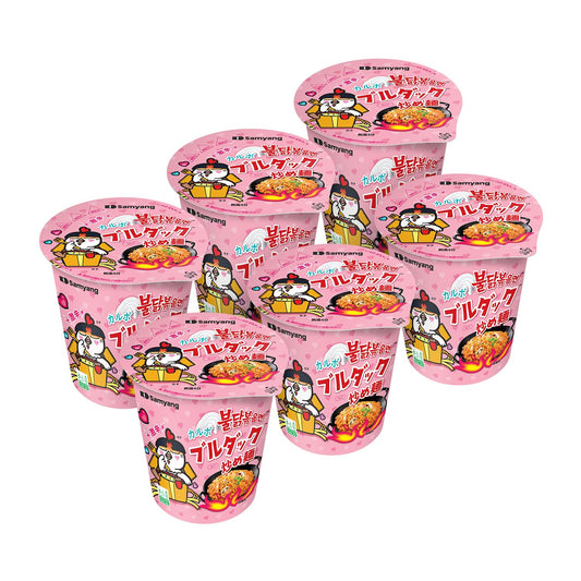 Carbo Spicy Chicken Fried Cup Noodles 80g × 6EA