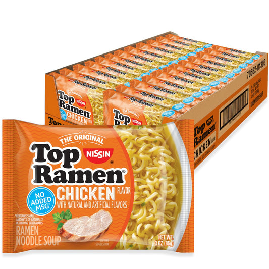 Top Ramen Noodle Soup Chicken 3 Ounce (Pack of 24)