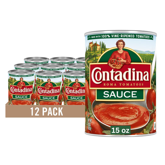 Canned Tomato Sauce, 12 Pack, 15 oz Can