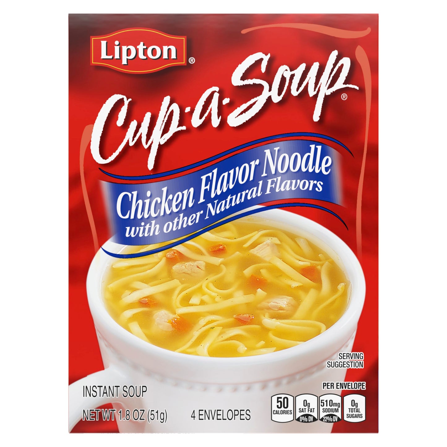 Cup-a-Soup Instant Soup Chicken Noodle 4 Count For a Warm Cup of Soup