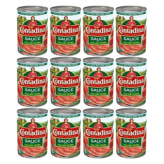 Contadina Tomato Sauce with Italian Herbs, 15 oz (Pack of 12 Cans)